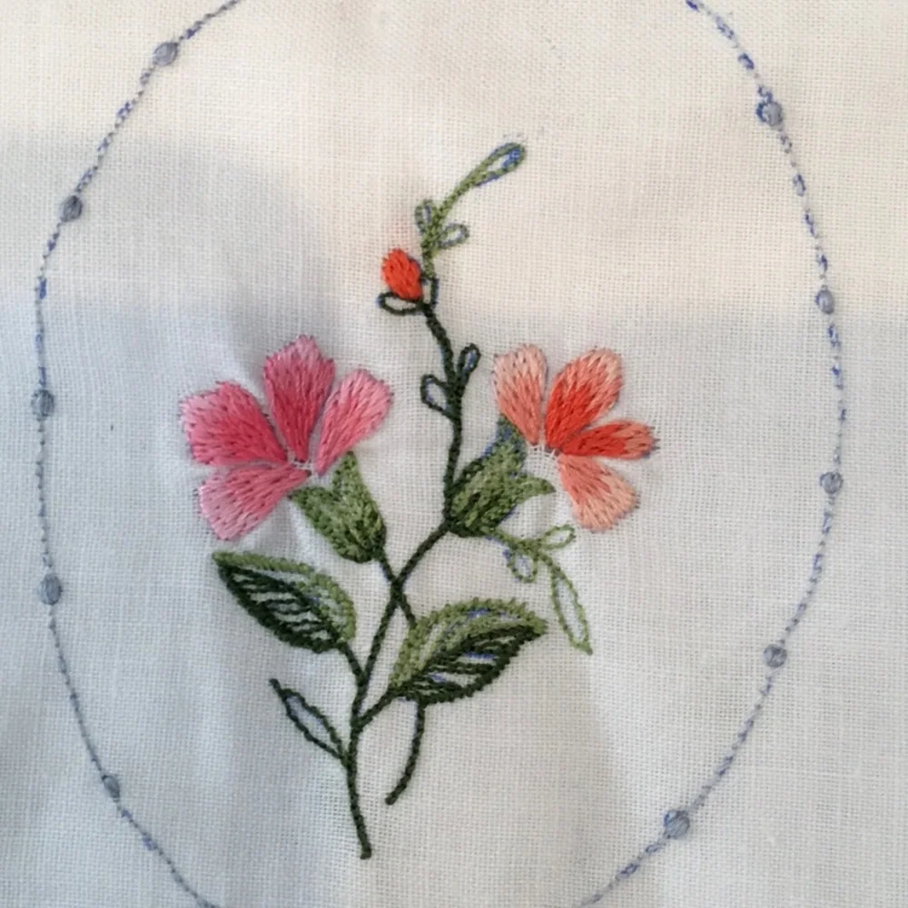 NWT 100% Cotton Embroidered Pillowcases Set of two